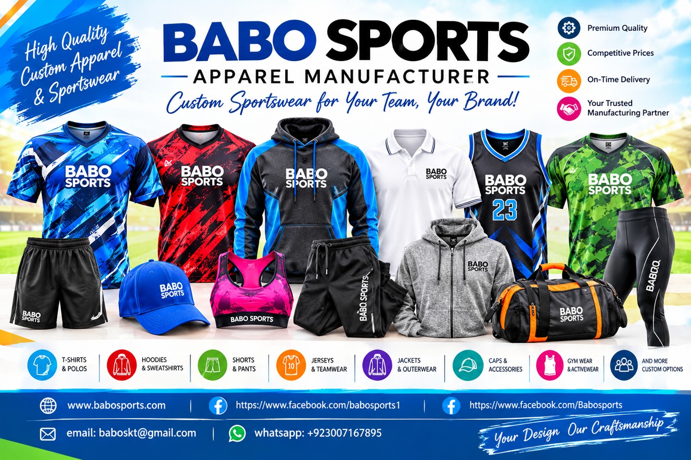 BABO SPORTS custom apparel collection